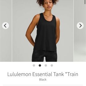 Lululemon black Essentials tank size 6